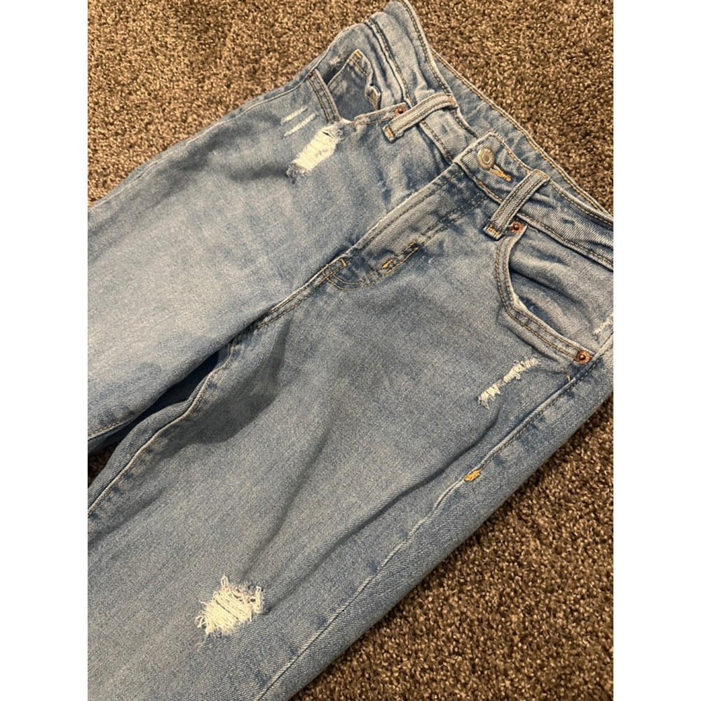 Old Navy OG Straight Jeans Women's Size 0 Light Blue - Picture 3 of 9